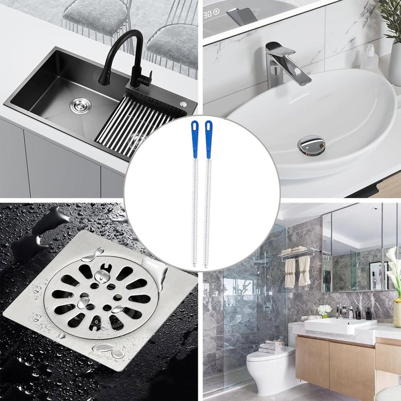 Adove Drain Cleaning Brush 2pack, Long Drain Clog Remover Tool 23.6inch, Pipe Brush Cleaner with Nylon Bristles, Sink Drain Cleaner for Toilet, Kitchen Sink, Bathroom Tub, Shower, and Sewer Drain - Image 5